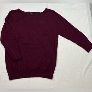 Ann Taylor Factory Raised Dot 3/4 Sleeve  Sweater - Medium